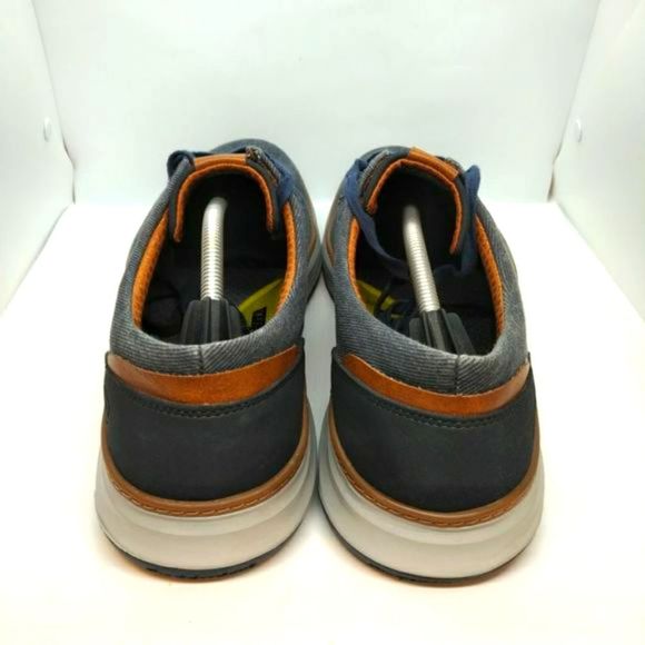 Skechers Moreno Ederson Oxfords Shoes Men's Size 14 Wide Blue Brown Casual Cushi - Picture 4 of 8